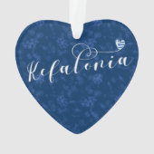 Kefalonia Heart Flag, Cephalonia, griechische Inse Ornament (Rückseite)