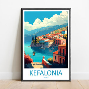 Kefalonia Reise Druck Wandkunst Kefalonia Griechen Poster