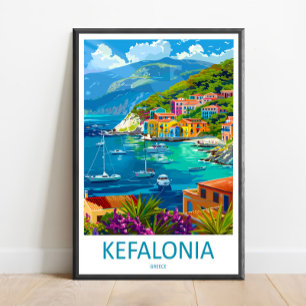 Kefalonia Reise Druck Wandkunst Kefalonia Griechen Poster