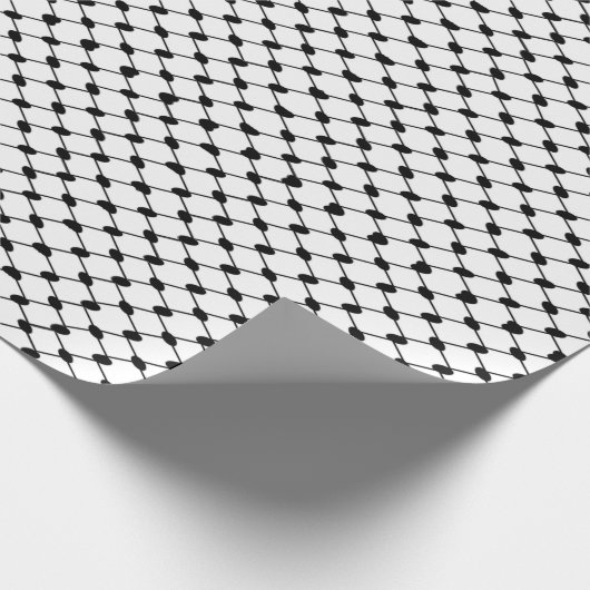Keffiyeh design Free Palestine Wrapping Paper Geschenkpapier (Ecke)