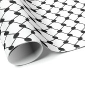 Keffiyeh design Free Palestine Wrapping Paper Geschenkpapier (Rolleneckpunkt)