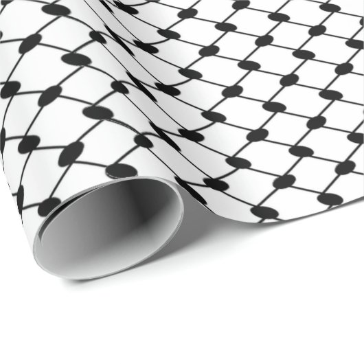 Keffiyeh design Free Palestine Wrapping Paper Geschenkpapier (Rolleneckpunkt)