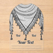Keffiyeh palästinensischer Scarf Traditionelles Ge Acryleinladungen (Vorderseite)