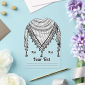 Keffiyeh palästinensischer Scarf Traditionelles Ge Acryleinladungen (Insitu (Hochzeit))