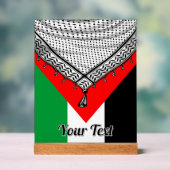 Keffiyeh palästinensischer Scarf Traditionelles Ge Acrylschild (Neutral)
