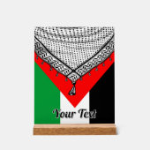 Keffiyeh palästinensischer Scarf Traditionelles Ge Acrylschild (Vorderseite)