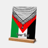 Keffiyeh palästinensischer Scarf Traditionelles Ge Acrylschild (Winkel)