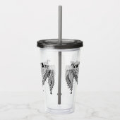 Keffiyeh palästinensischer Scarf Traditionelles Ge Acryltrinkbecher (Rechts)