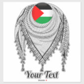 Keffiyeh palästinensischer Scarf Traditionelles Ge Aufkleber (Blatt)