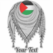 Keffiyeh palästinensischer Scarf Traditionelles Ge Aufkleber (Vorderseite)
