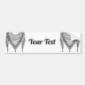 Keffiyeh palästinensischer Scarf Traditionelles Ge Autoaufkleber (Vorne)