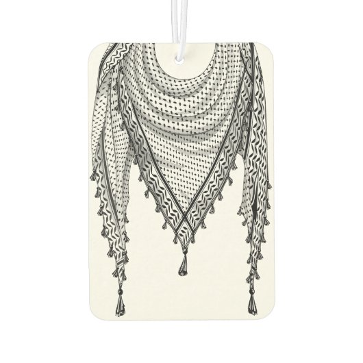 Keffiyeh palästinensischer Scarf Traditionelles Ge Autolufterfrischer (Rückseite)