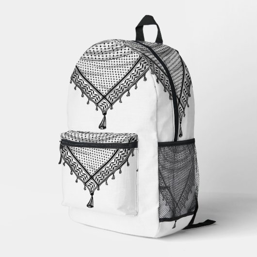 Keffiyeh palästinensischer Scarf Traditionelles Ge Bedruckter Rucksack (Rückseitige Ecke Rechts)