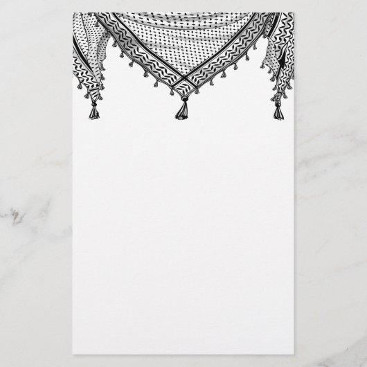 Keffiyeh palästinensischer Scarf Traditionelles Ge Briefpapier (Vorderseite)