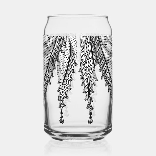 Keffiyeh palästinensischer Scarf Traditionelles Ge Dosenglas (Links)