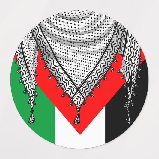 Keffiyeh palästinensischer Scarf Traditionelles Ge Etiketten (Design 2)