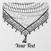 Keffiyeh palästinensischer Scarf Traditionelles Ge Fensteraufkleber (Blatt)