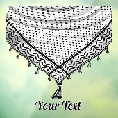 Keffiyeh palästinensischer Scarf Traditionelles Ge Fensteraufkleber (Blatt 3)
