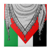 Keffiyeh palästinensischer Scarf Traditionelles Ge Fliese (Vorderseite)