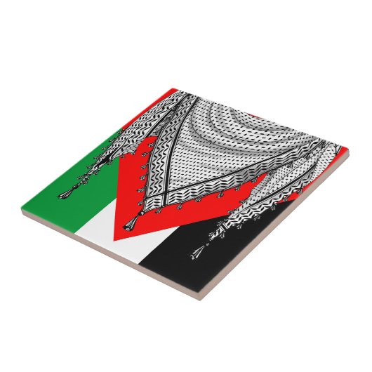 Keffiyeh palästinensischer Scarf Traditionelles Ge Fliese (Seite)