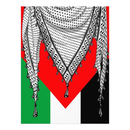 Keffiyeh palästinensischer Scarf Traditionelles Ge Fotodruck (Vorne)