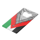 Keffiyeh palästinensischer Scarf Traditionelles Ge Geldbeutel Flaschenöffner (Vorderseite Schrägansicht)