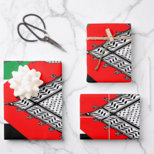 Keffiyeh palästinensischer Scarf Traditionelles Ge Geschenkpapier Set