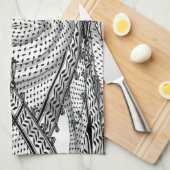 Keffiyeh palästinensischer Scarf Traditionelles Ge Geschirrtuch (Viertel Falte)