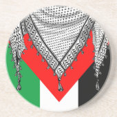 Keffiyeh palästinensischer Scarf Traditionelles Ge Getränkeuntersetzer (Vorne)