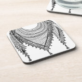 Keffiyeh palästinensischer Scarf Traditionelles Ge Getränkeuntersetzer (Linke Seite)