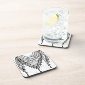 Keffiyeh palästinensischer Scarf Traditionelles Ge Getränkeuntersetzer (Rechte Seite)