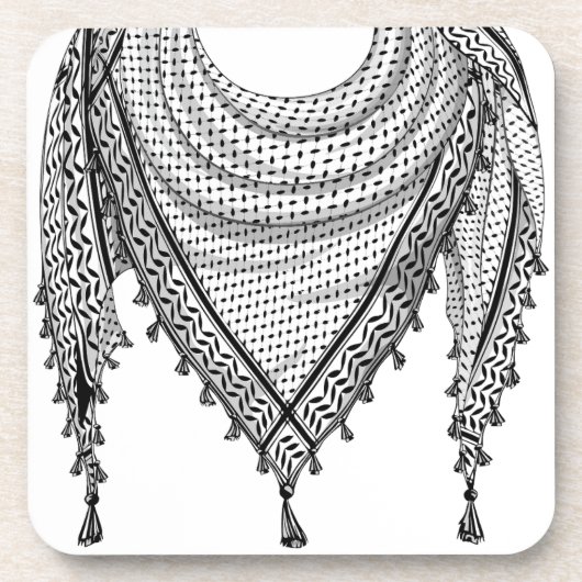 Keffiyeh palästinensischer Scarf Traditionelles Ge Getränkeuntersetzer (Vorderseite)