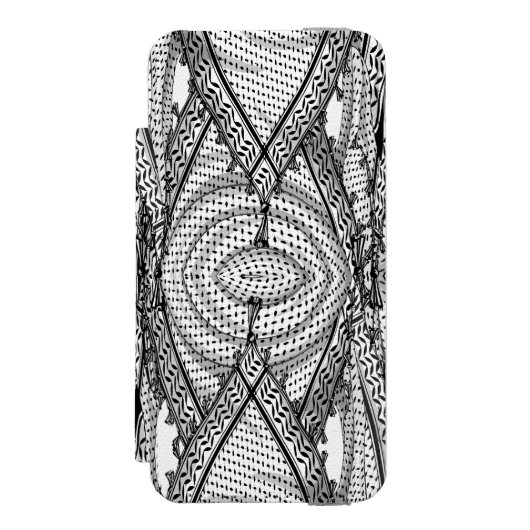 Keffiyeh palästinensischer Scarf Traditionelles Ge Incipio iPhone Geldbeutel-Hülle (Folio Vorderseite)