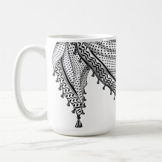 Keffiyeh palästinensischer Scarf Traditionelles Ge Kaffeetasse (Links)