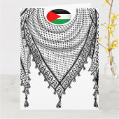 Keffiyeh palästinensischer Scarf Traditionelles Ge Karte (Gelbe Blume)