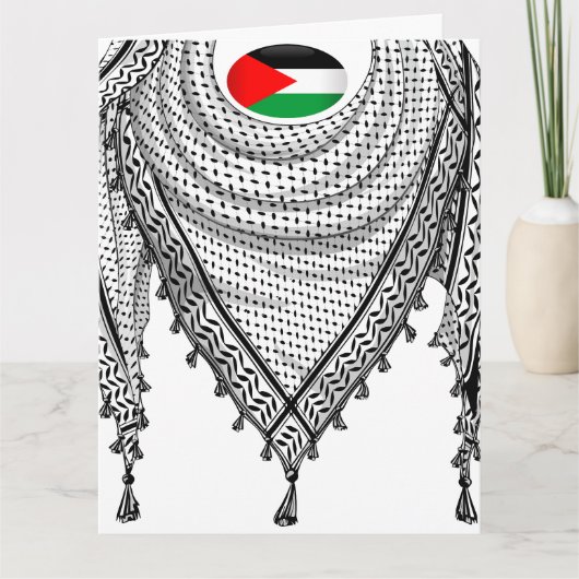 Keffiyeh palästinensischer Scarf Traditionelles Ge Karte (Vorderseite)