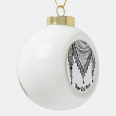 Keffiyeh palästinensischer Scarf Traditionelles Ge Keramik Kugel-Ornament (Links)