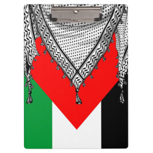 Keffiyeh palästinensischer Scarf Traditionelles Ge Klemmbrett