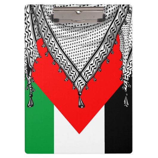 Keffiyeh palästinensischer Scarf Traditionelles Ge Klemmbrett (Vorderseite)