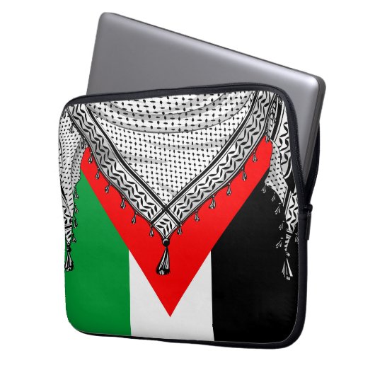 Keffiyeh palästinensischer Scarf Traditionelles Ge Laptopschutzhülle (Vorderseite Links)