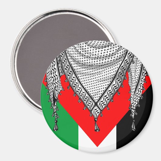 Keffiyeh palästinensischer Scarf Traditionelles Ge Magnet (Vorderseite/Rückseite)