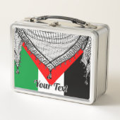 Keffiyeh palästinensischer Scarf Traditionelles Ge Metall Brotdose (Vorderseite)