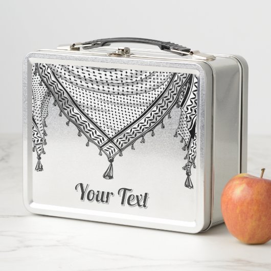 Keffiyeh palästinensischer Scarf Traditionelles Ge Metall Brotdose (Beispiel)