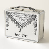 Keffiyeh palästinensischer Scarf Traditionelles Ge Metall Brotdose (Vorderseite)