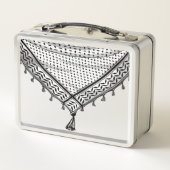 Keffiyeh palästinensischer Scarf Traditionelles Ge Metall Brotdose (Rückseite)