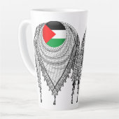 Keffiyeh palästinensischer Scarf Traditionelles Ge Milchtasse (Linke Ecke)