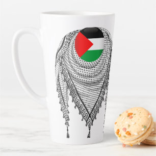 Keffiyeh palästinensischer Scarf Traditionelles Ge Milchtasse