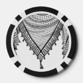 Keffiyeh palästinensischer Scarf Traditionelles Ge Pokerchips (Rückseite)