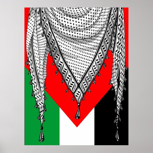 Keffiyeh palästinensischer Scarf Traditionelles Ge Poster (Vorne)