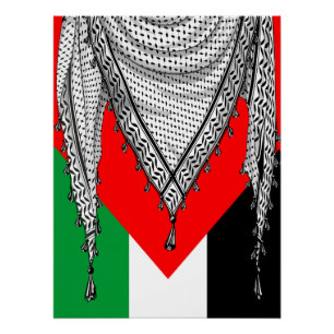 Keffiyeh palästinensischer Scarf Traditionelles Ge Poster